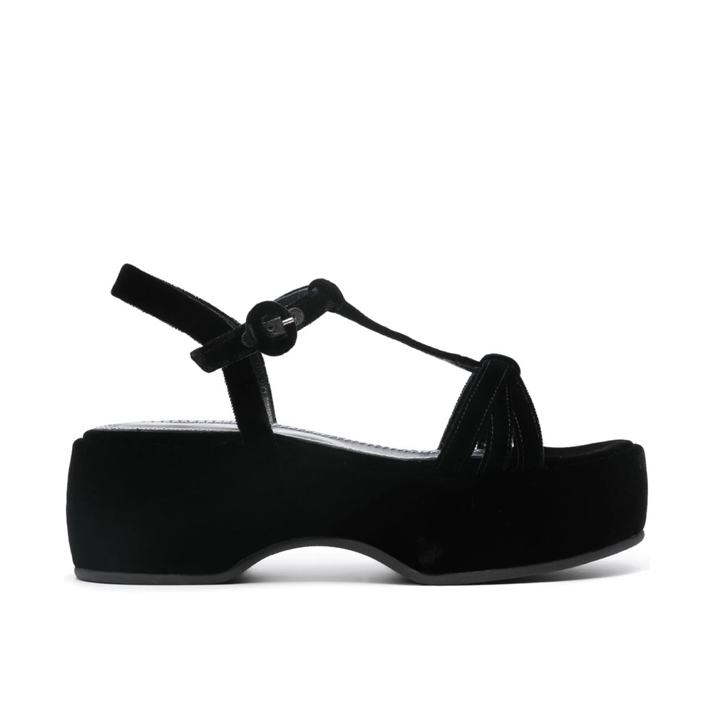 Nicole Saldaña Lily 60mm Velvet-Effect Sandals (Size 10 | EU 40)